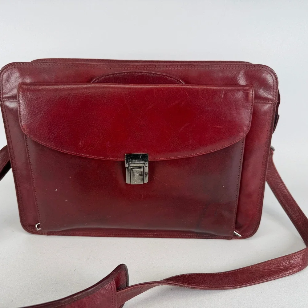 Scully leather briefcase